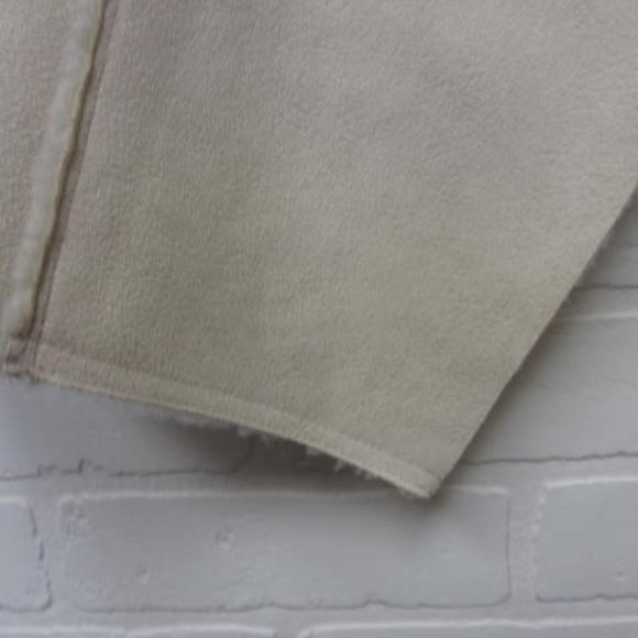 Reitman's Iridescent Ivory Faux Suede Sherpa Lined Raw Edge Vest Size 16 - Picture 3 of 11